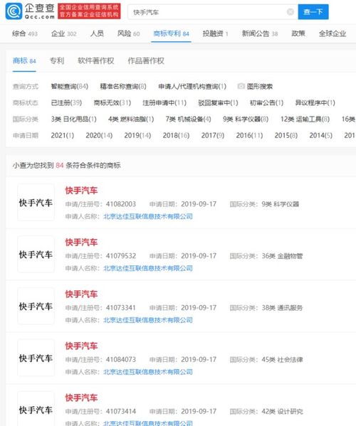 快手注册“快手汽车”商标，计算机软硬件技术开发助力短视频巨头跨界造车